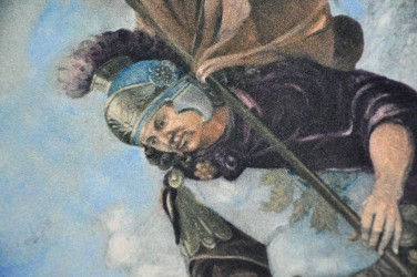 Detail hasičského praporu SDH Pěčnov
