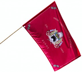 Hasičská vlajka - ukážka zákazkovej výroby 