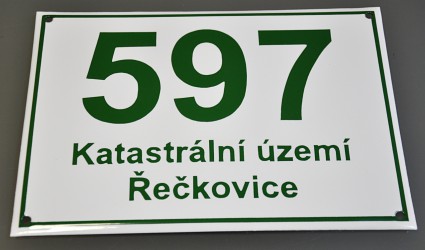Smaltované evidenčné číslo