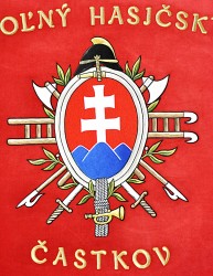 Výšivka hasičského znaku, prápor DHZ Častkov.
