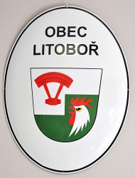 Smaltový ovál pre obec Litoboř 