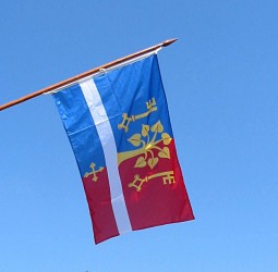 Tlačené vonkajšie vlajky pre obce, mestá, predmestia 