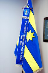Vyšívaná hrazdičková stuha mesta Zlín