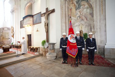 Slávnostné požehnanie repliky historického práporu SDH Blučina 