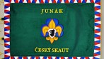 Vyšívaný prapor Junák - český skaut