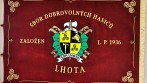 Vyšívaný hasičský prapor SDH Lhota